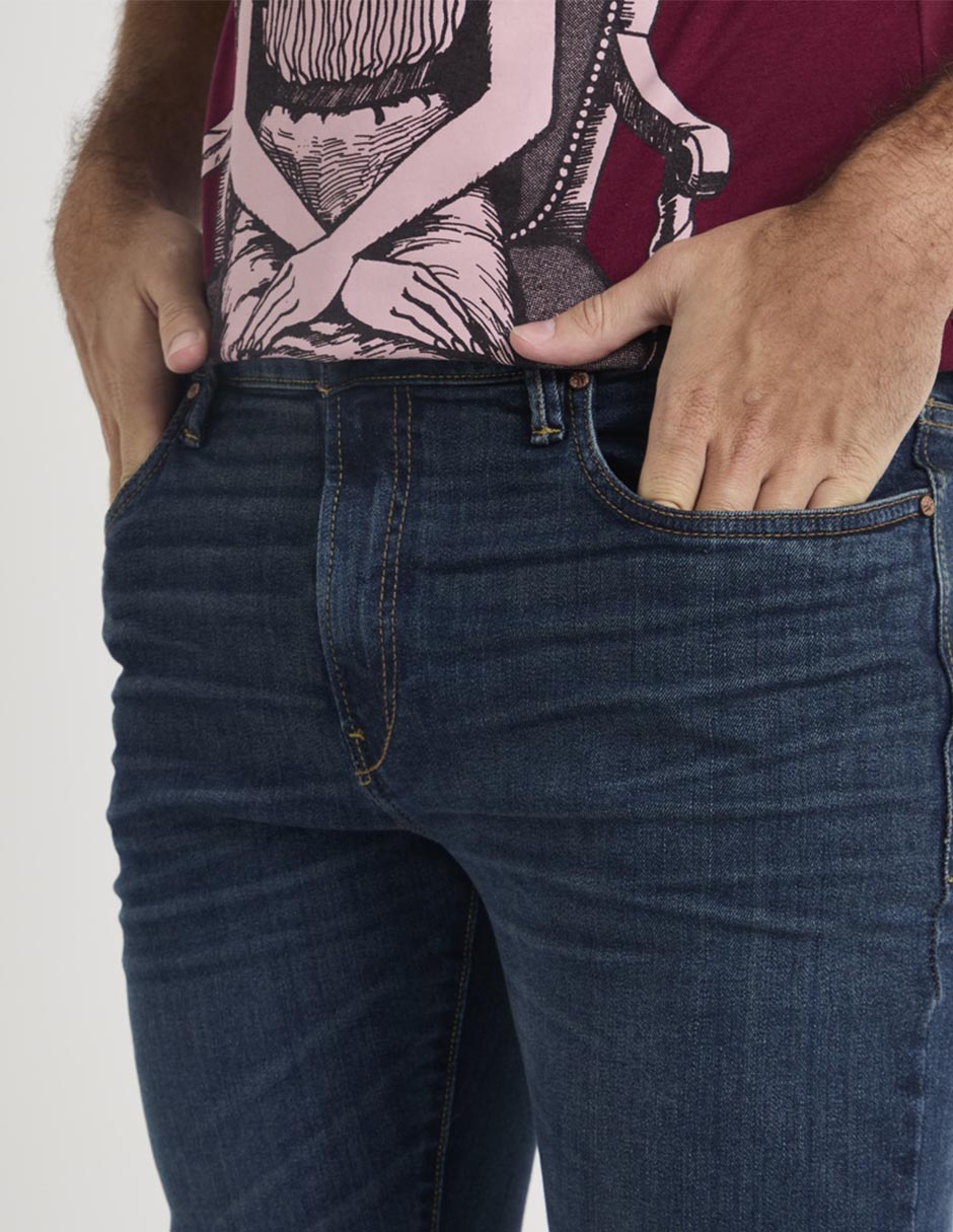 Jeans slim deslavado para hombre 4