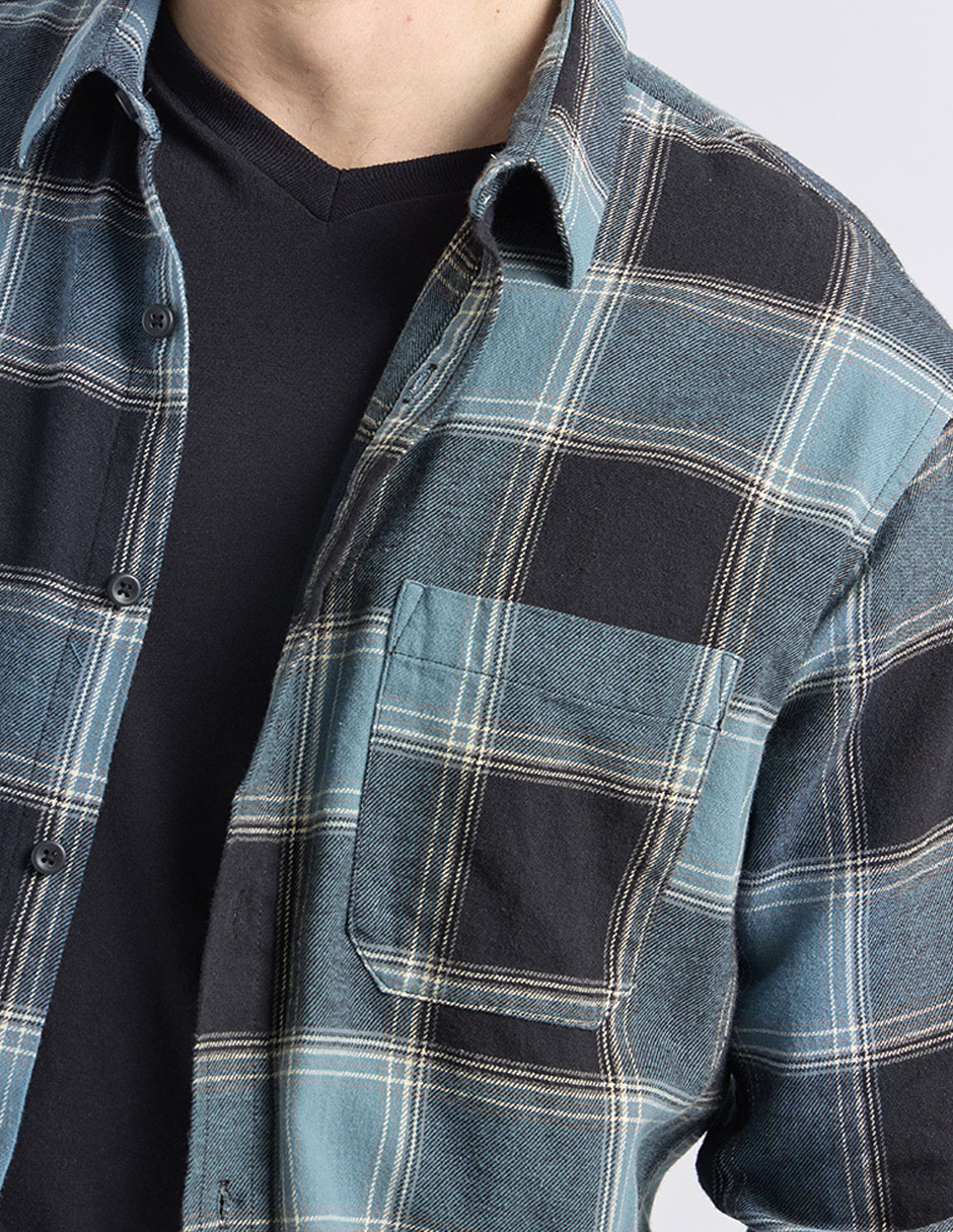 Sobrecamisa casual manga larga para hombre 4