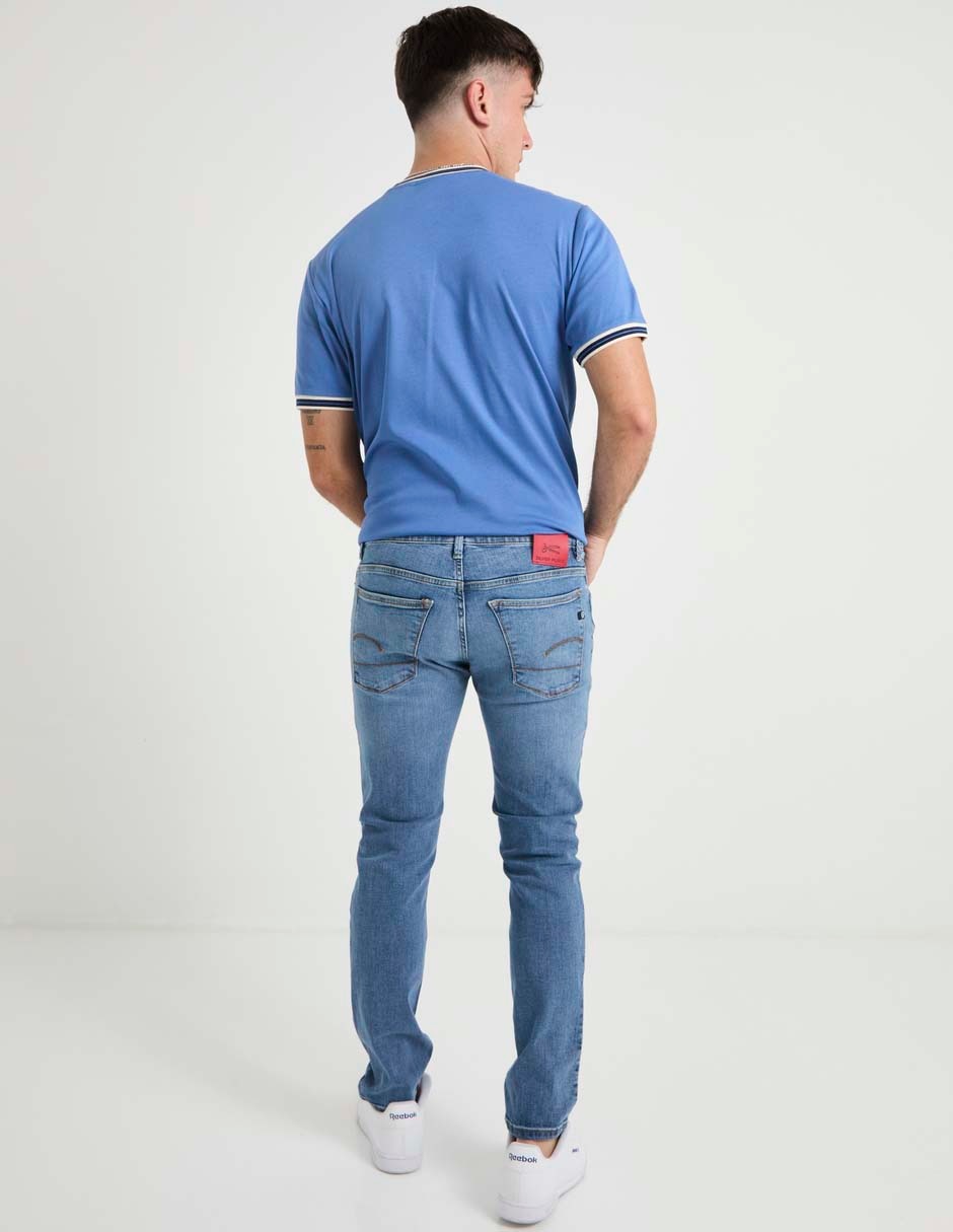 Jeans straight lavado medio para hombre 2