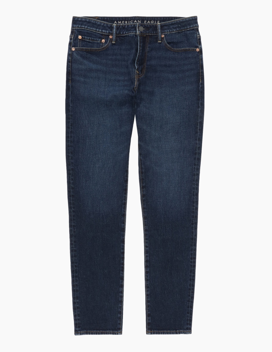 Jeans skinny lavado oscuro para hombre 2