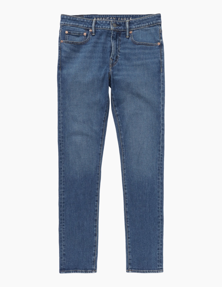 Jeans skinny lavado medio para hombre 2