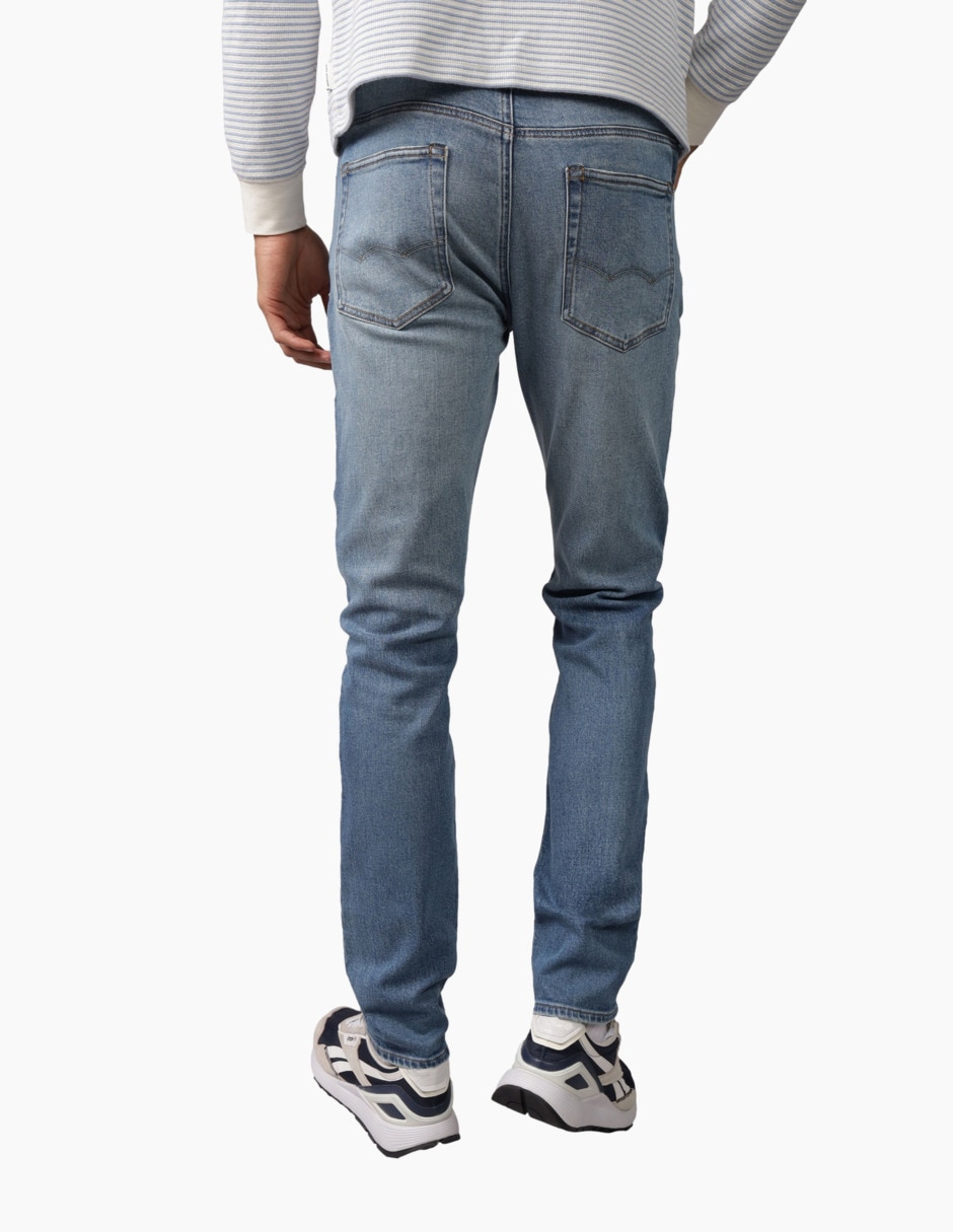 Jeans skinny lavado medio para hombre 1