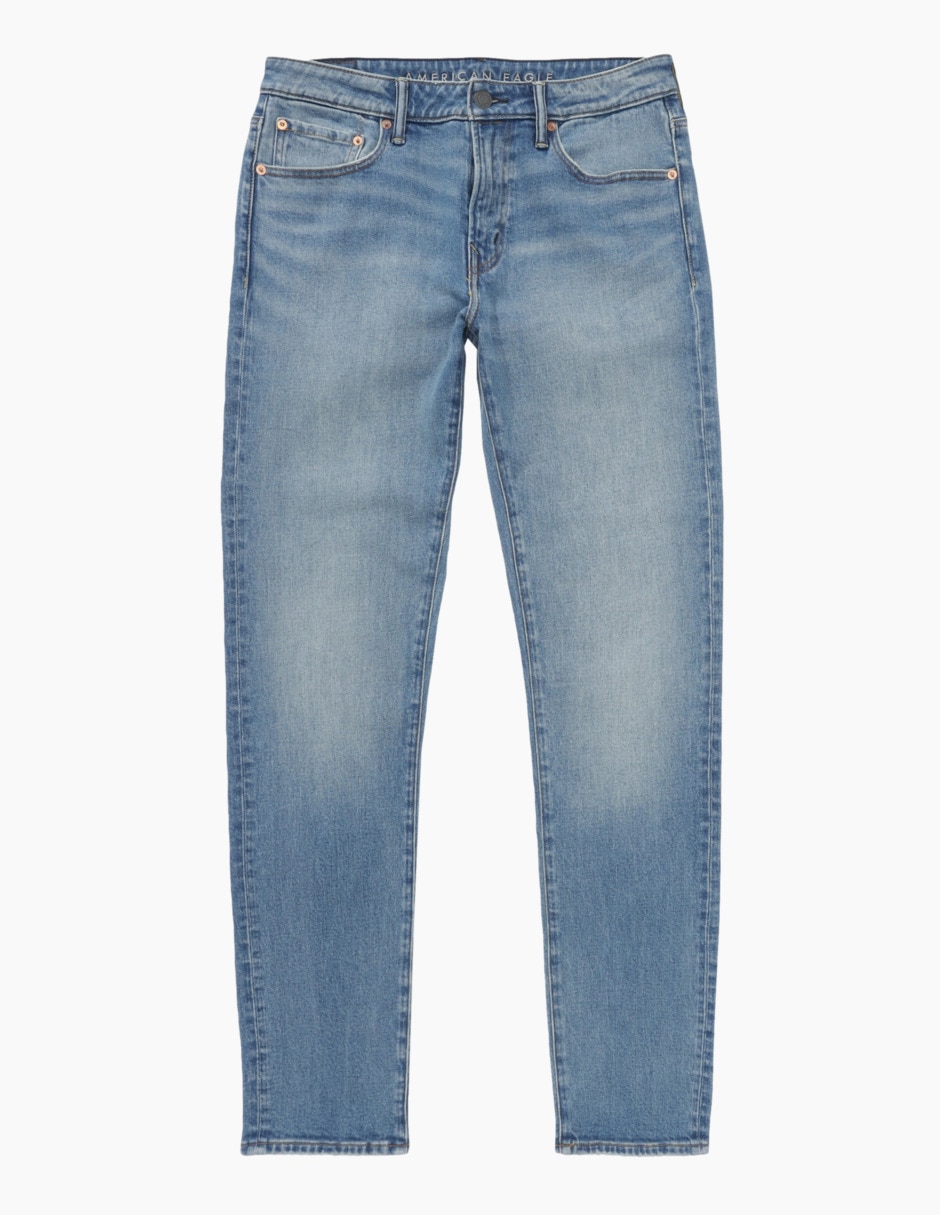 Jeans skinny lavado medio para hombre 2