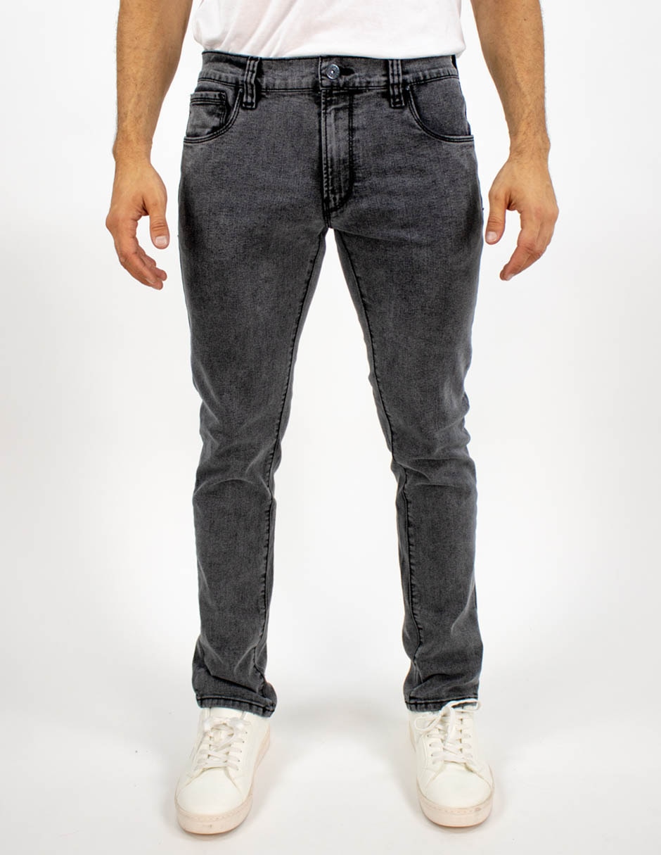 Jeans slim deslavado para hombre