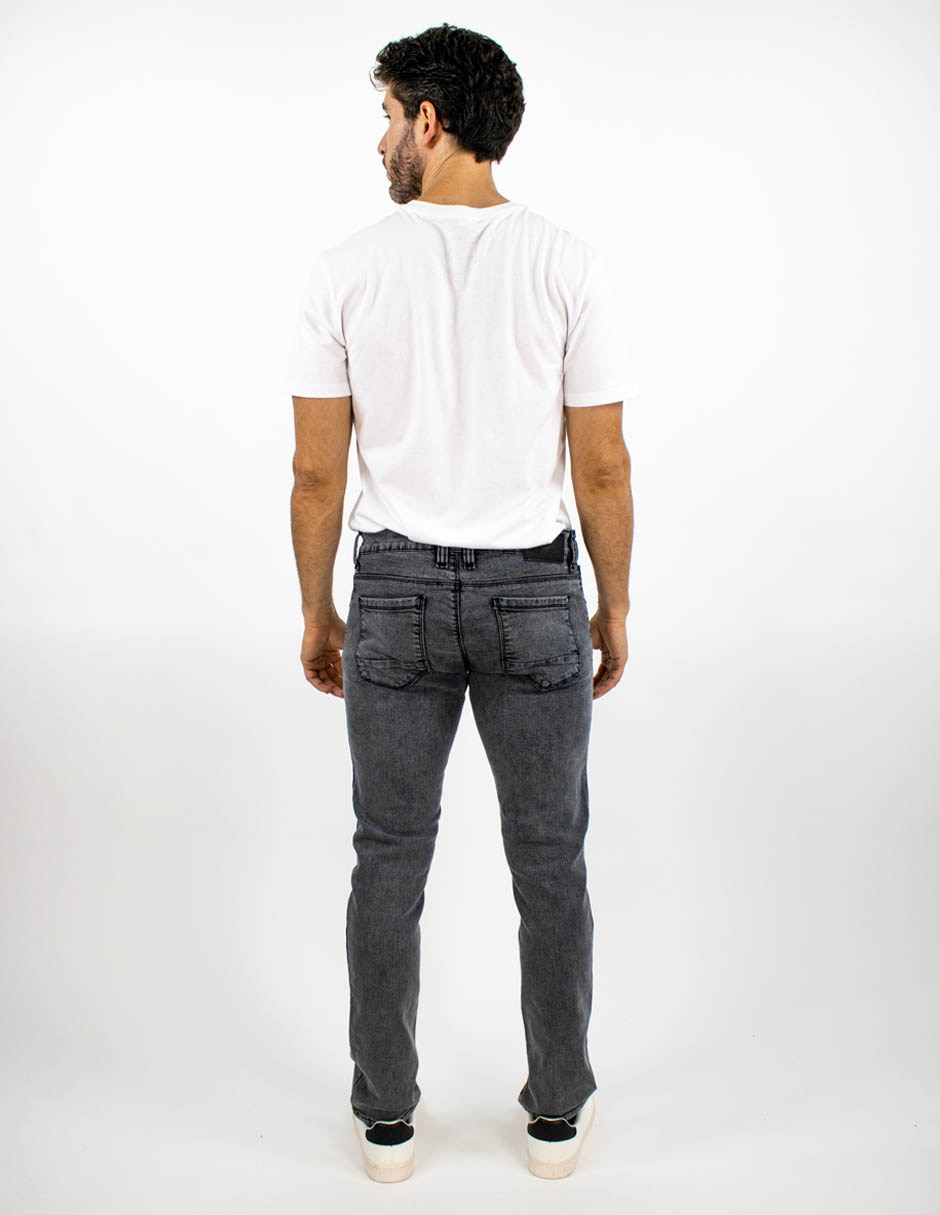 Jeans slim deslavado para hombre 2