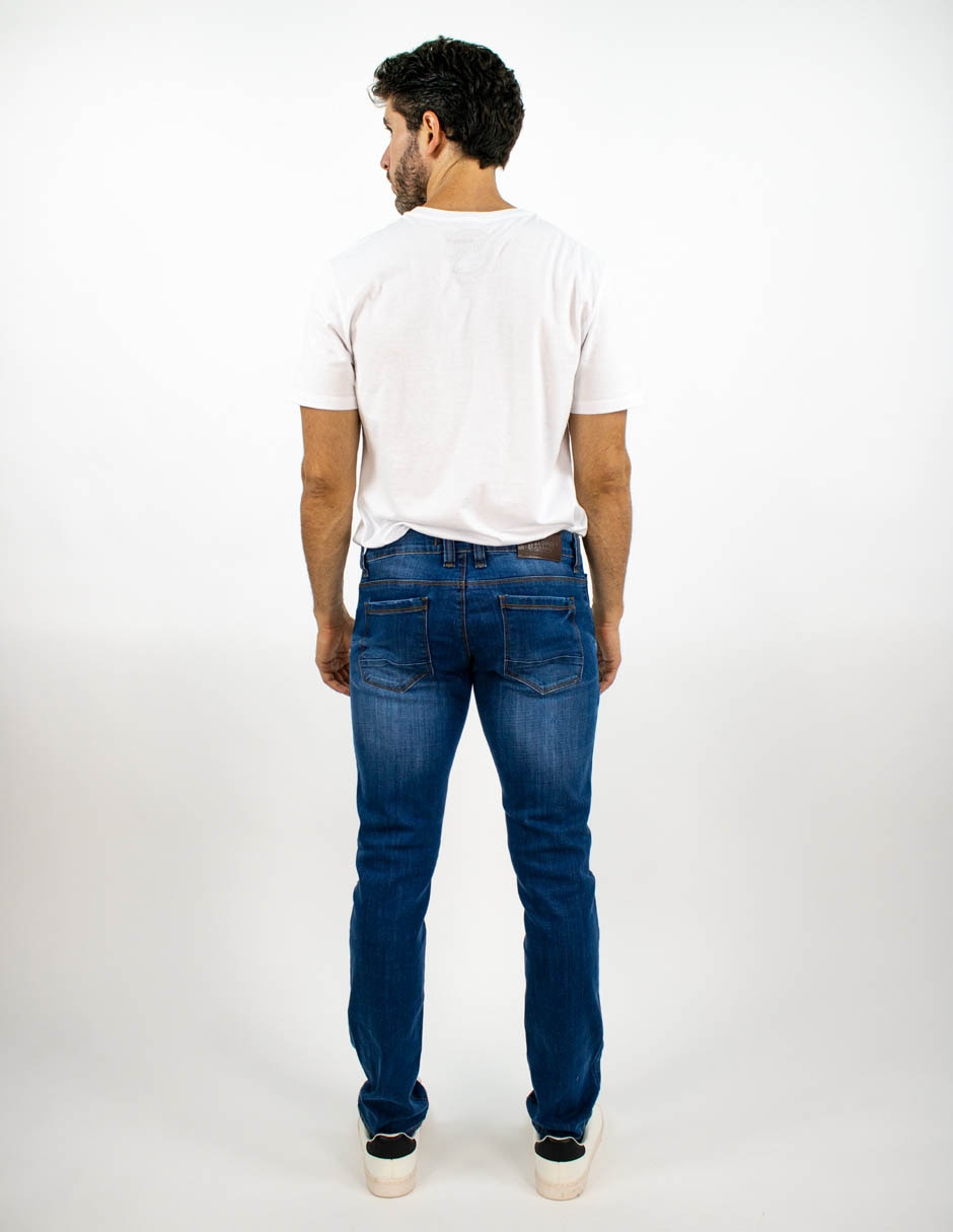 Jeans slim deslavado para hombre 2
