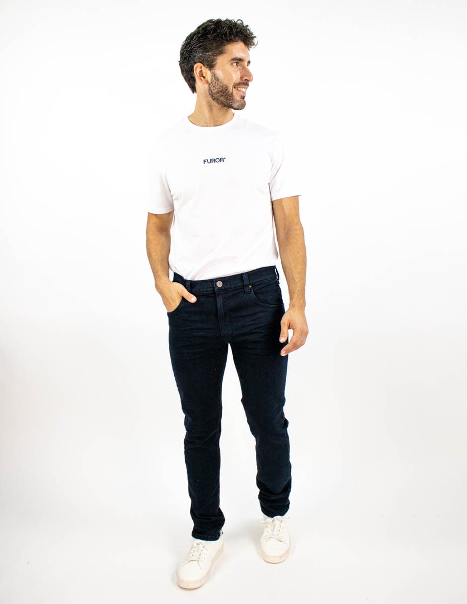 Jeans slim lavado obscuro para hombre 3