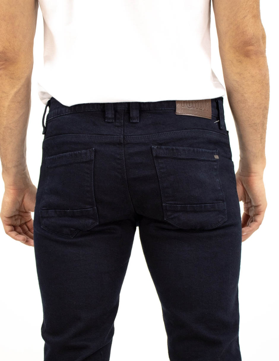 Jeans slim lavado obscuro para hombre 4