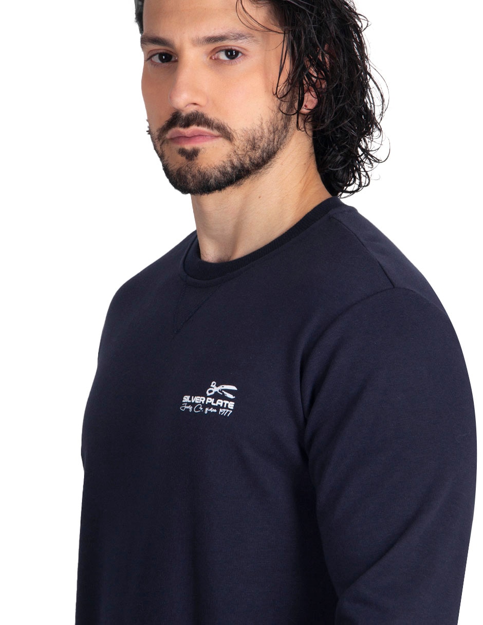 SUDADERA 31021 SILVER, G, AZUL MARINO
