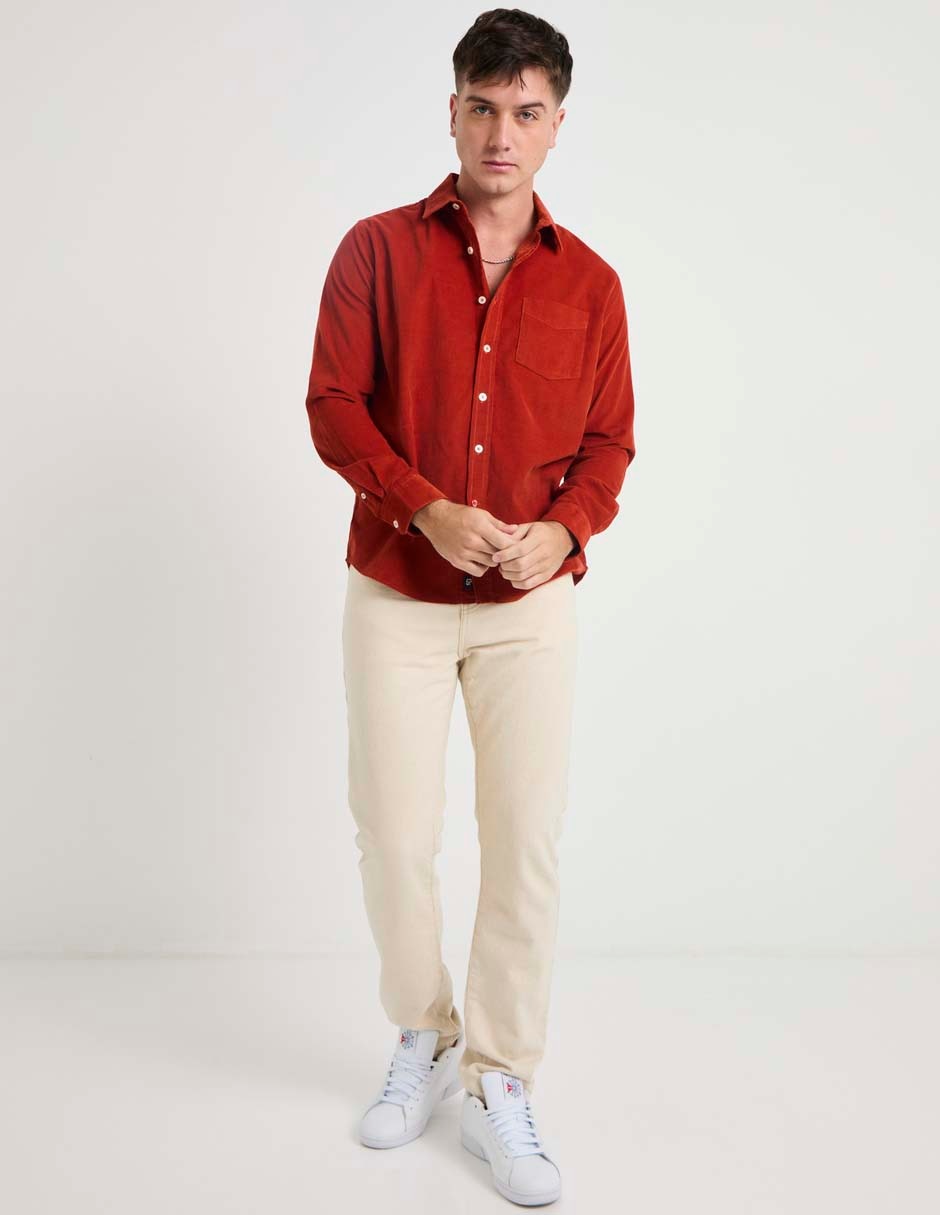 Camisa casual de algodón manga larga para hombre 3