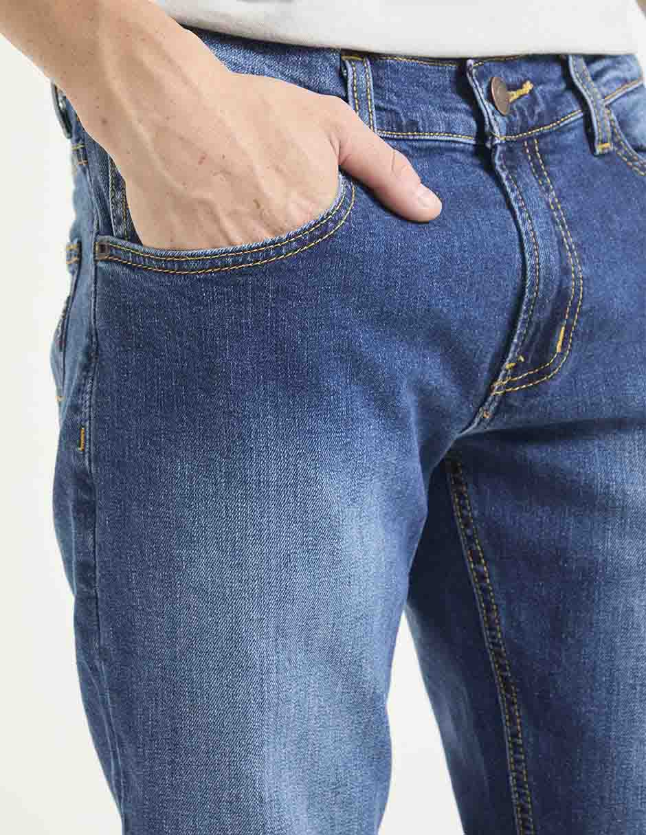 Jeans skinny deslavado para hombre 4