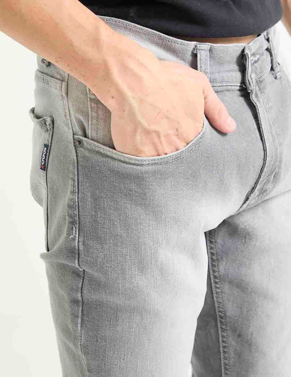 Jeans skinny deslvado para hombre 4