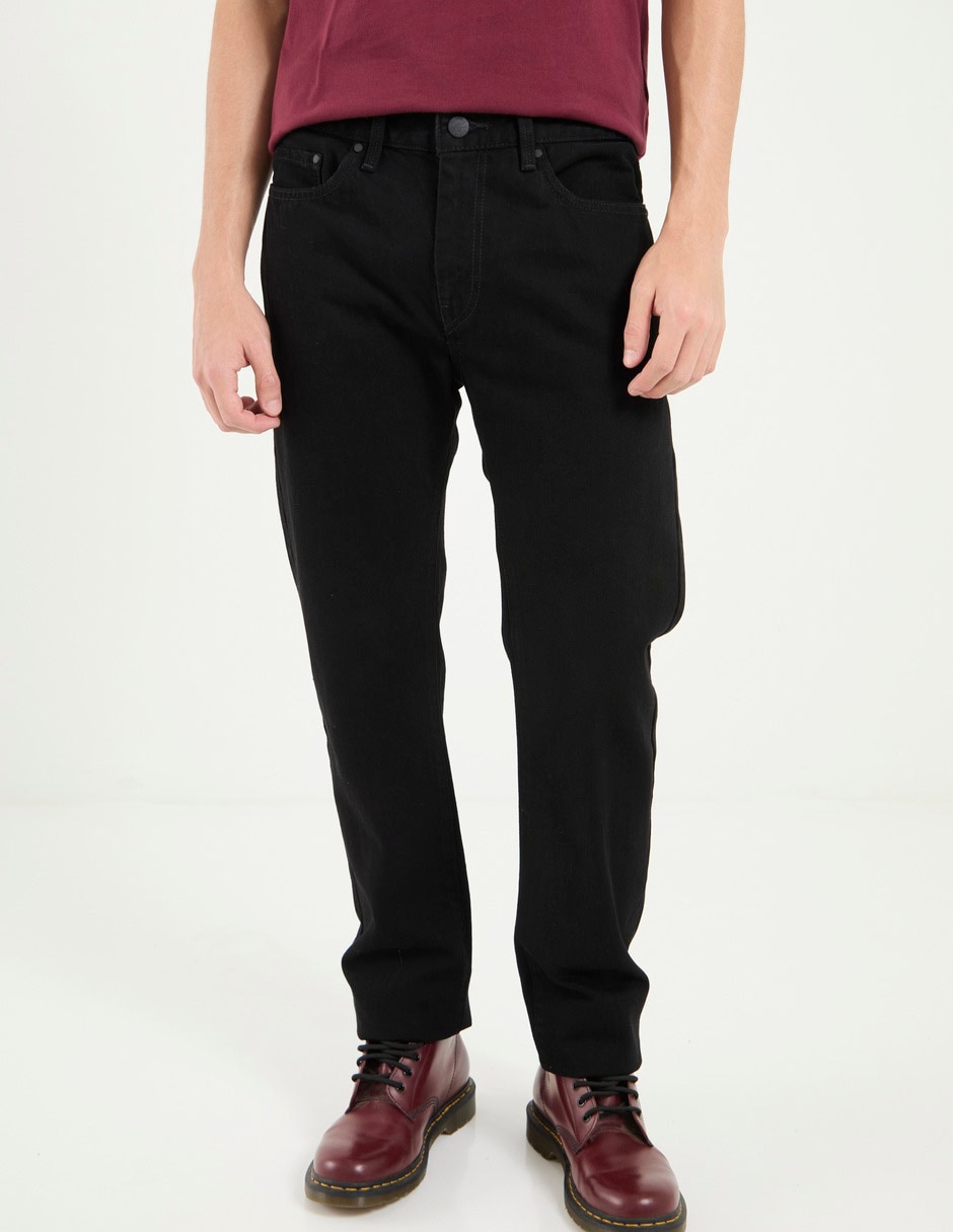 Jeans straight lavado obscuro para hombre