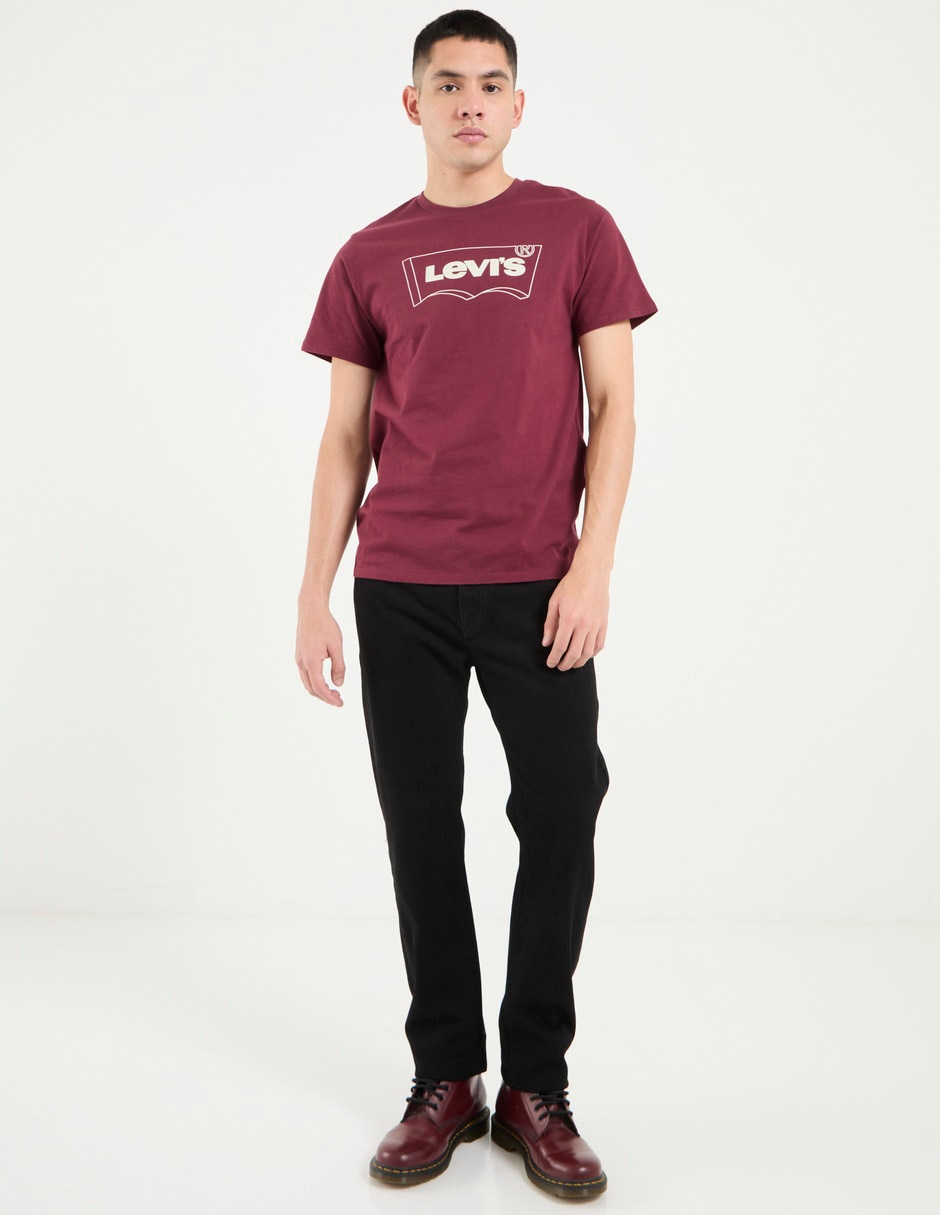 Jeans straight lavado obscuro para hombre 3