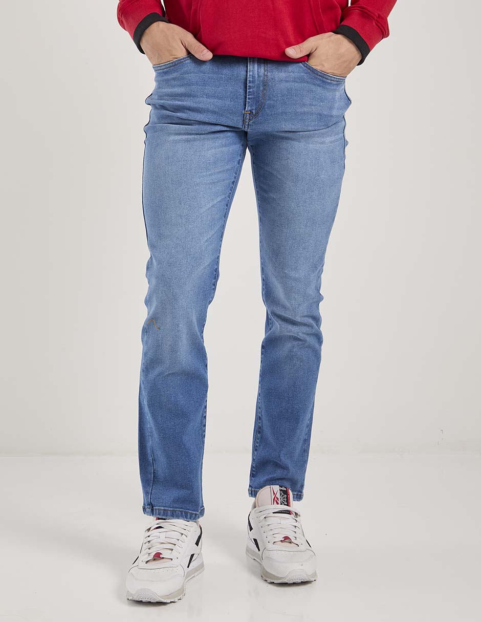 Jeans slim deslavado para hombre