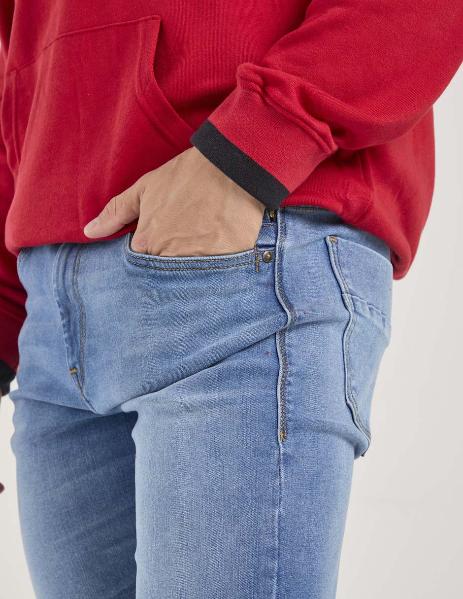 Jeans slim deslavado para hombre 4