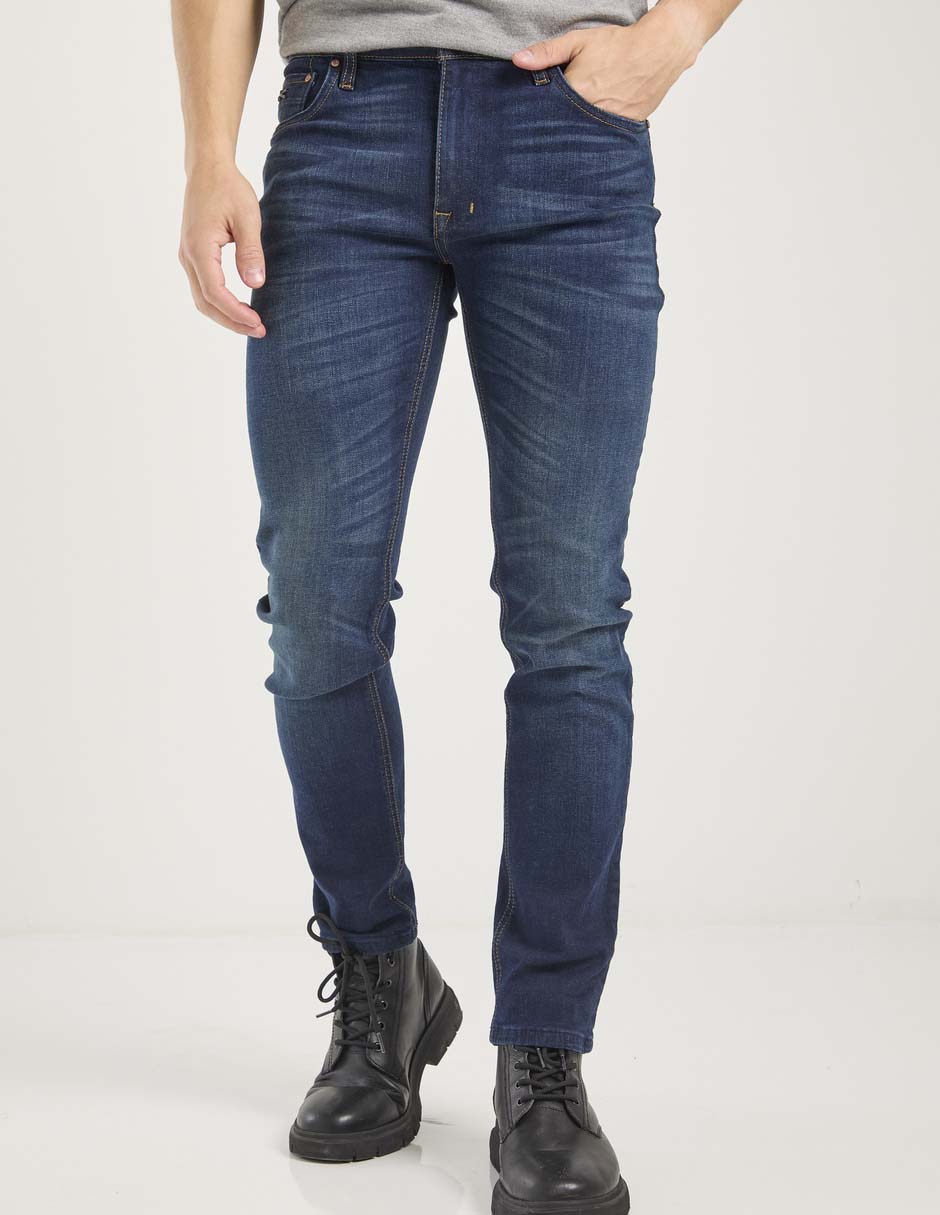 Jeans skinny deslavado para hombre Jeans skinny deslavado para hombre