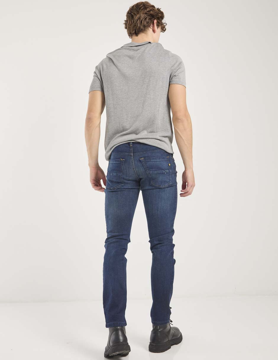 Jeans skinny deslavado para hombre 2