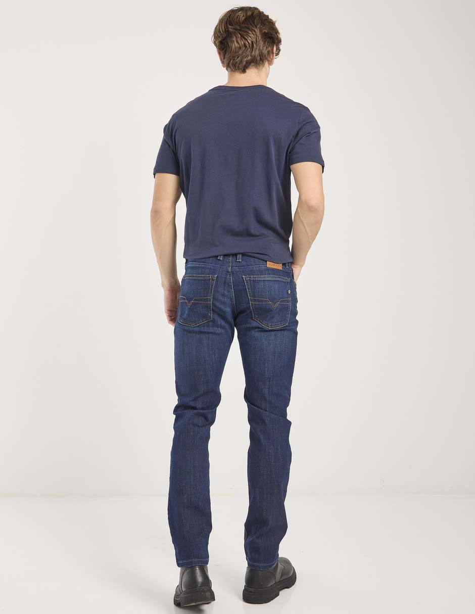 Jeans skinny lavado obscuro para hombre 2