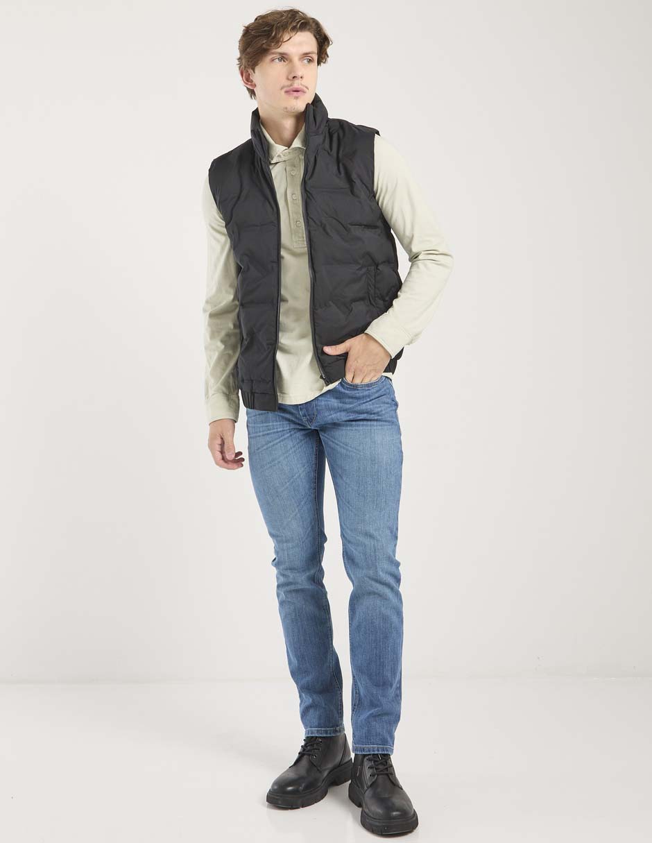 Jeans skinny lavado stone wash para hombre 3