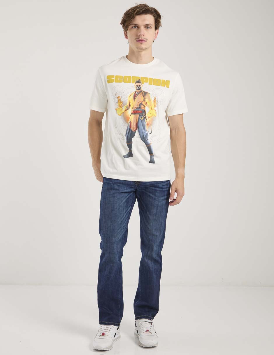 Jeans slim deslavado para hombre 3