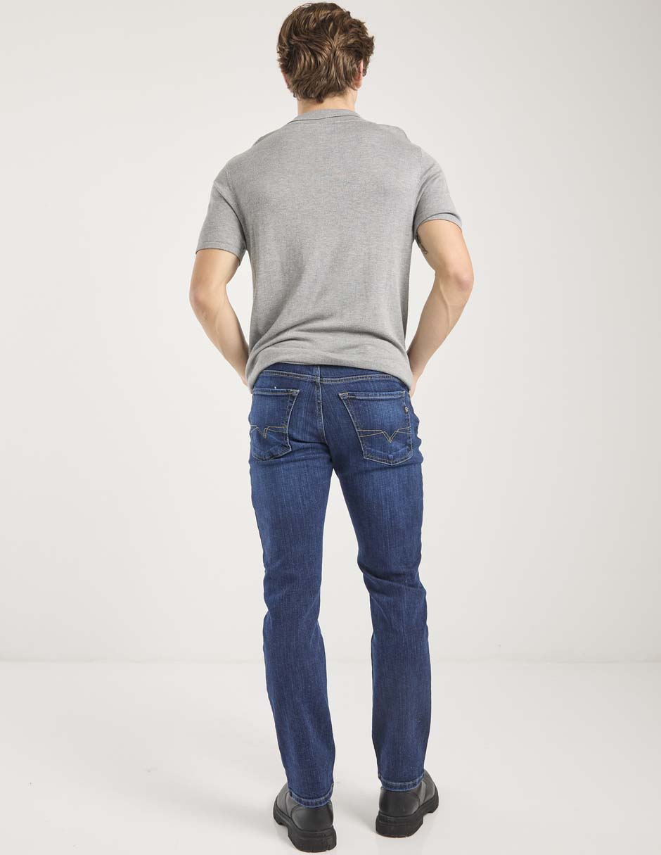 Jeans slim lavado stone wash para hombre 2