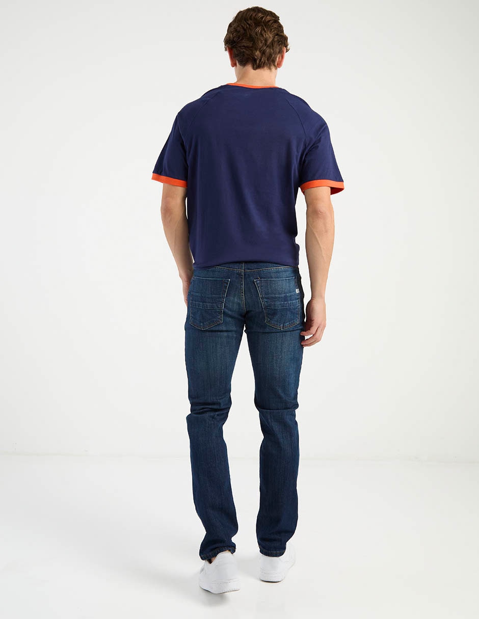 Jeans slim lavado stone wash para hombre 6