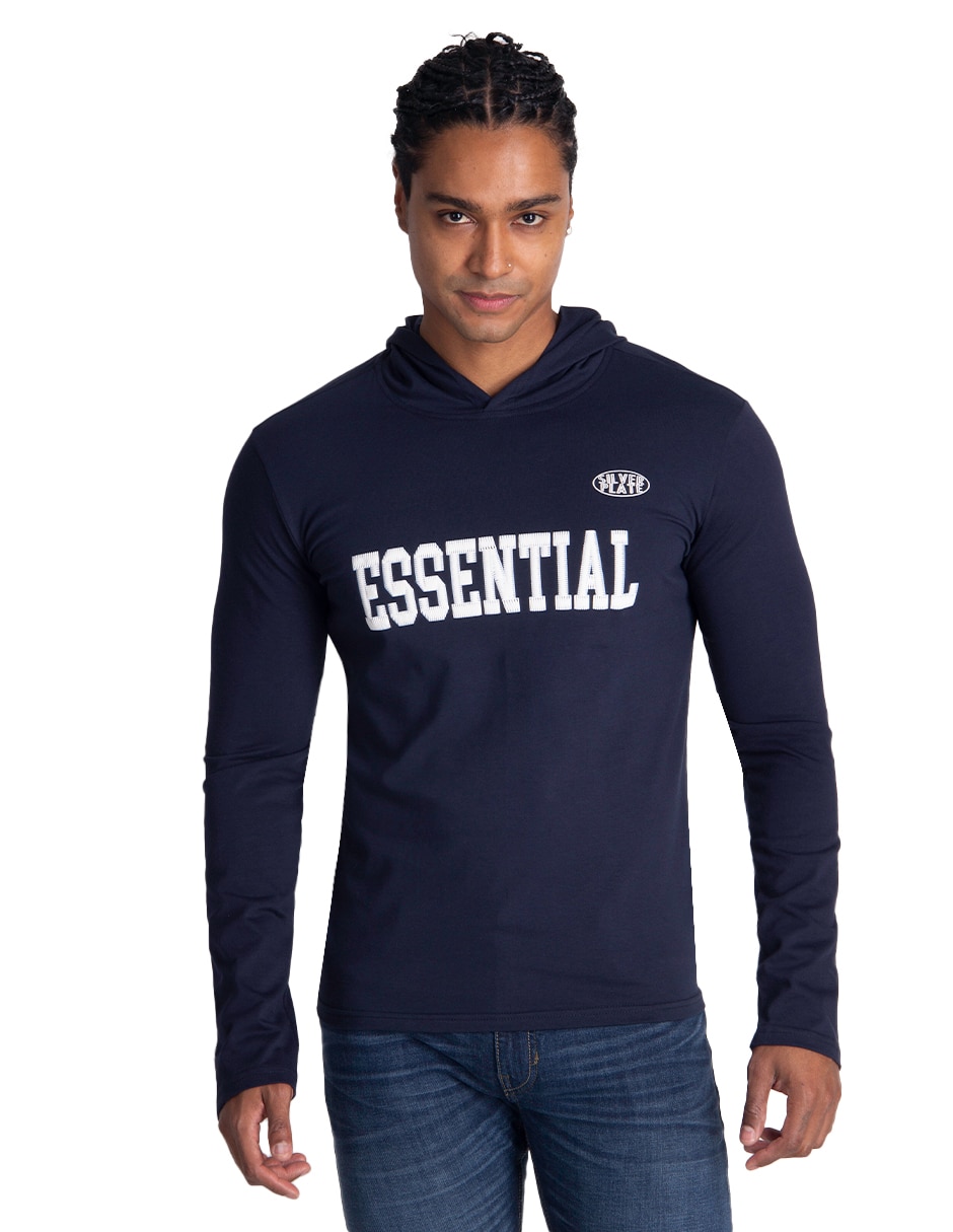 Playera manga larga cuello redondo para hombre Playera manga larga cuello redondo para hombre