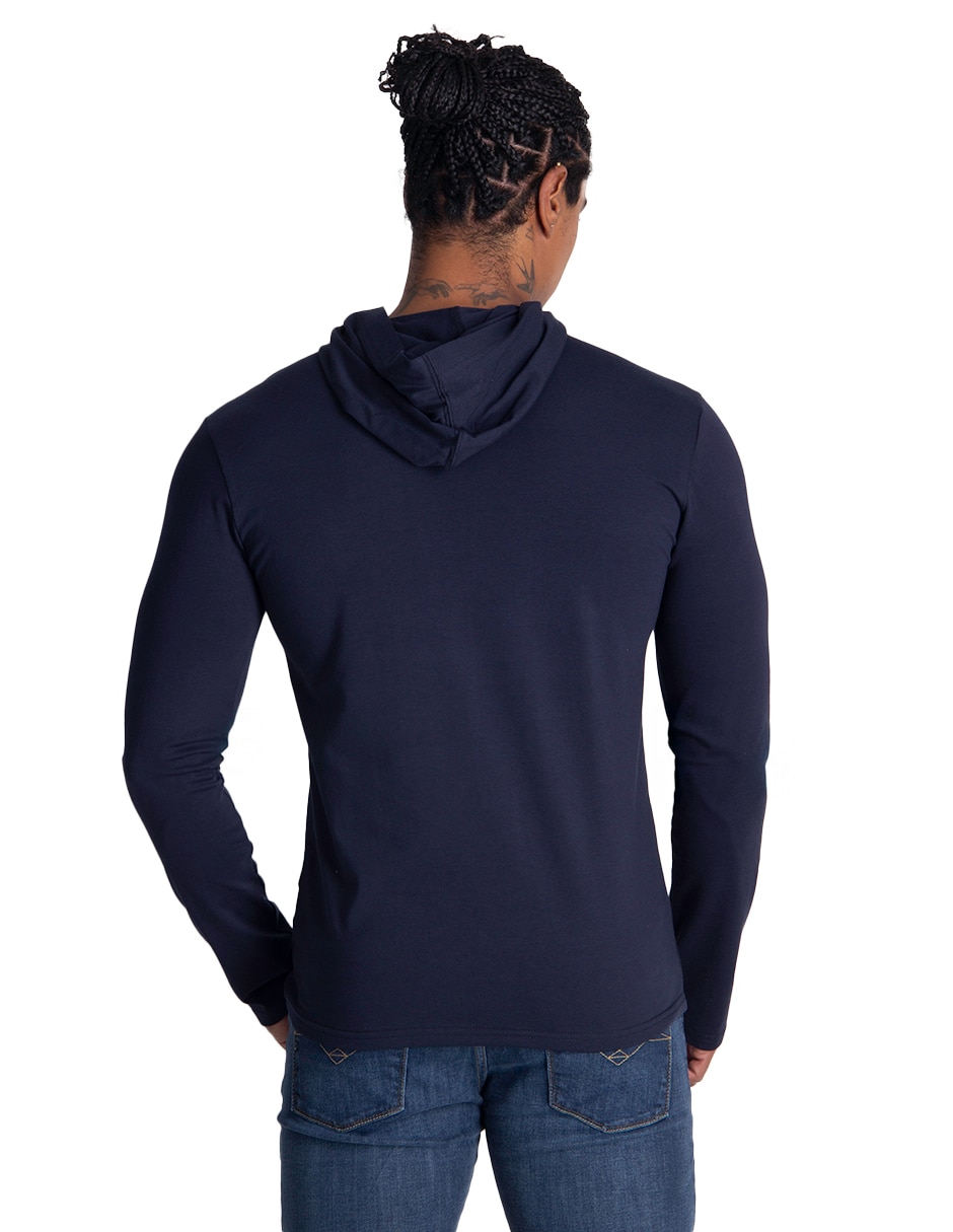 Playera manga larga cuello redondo para hombre 4