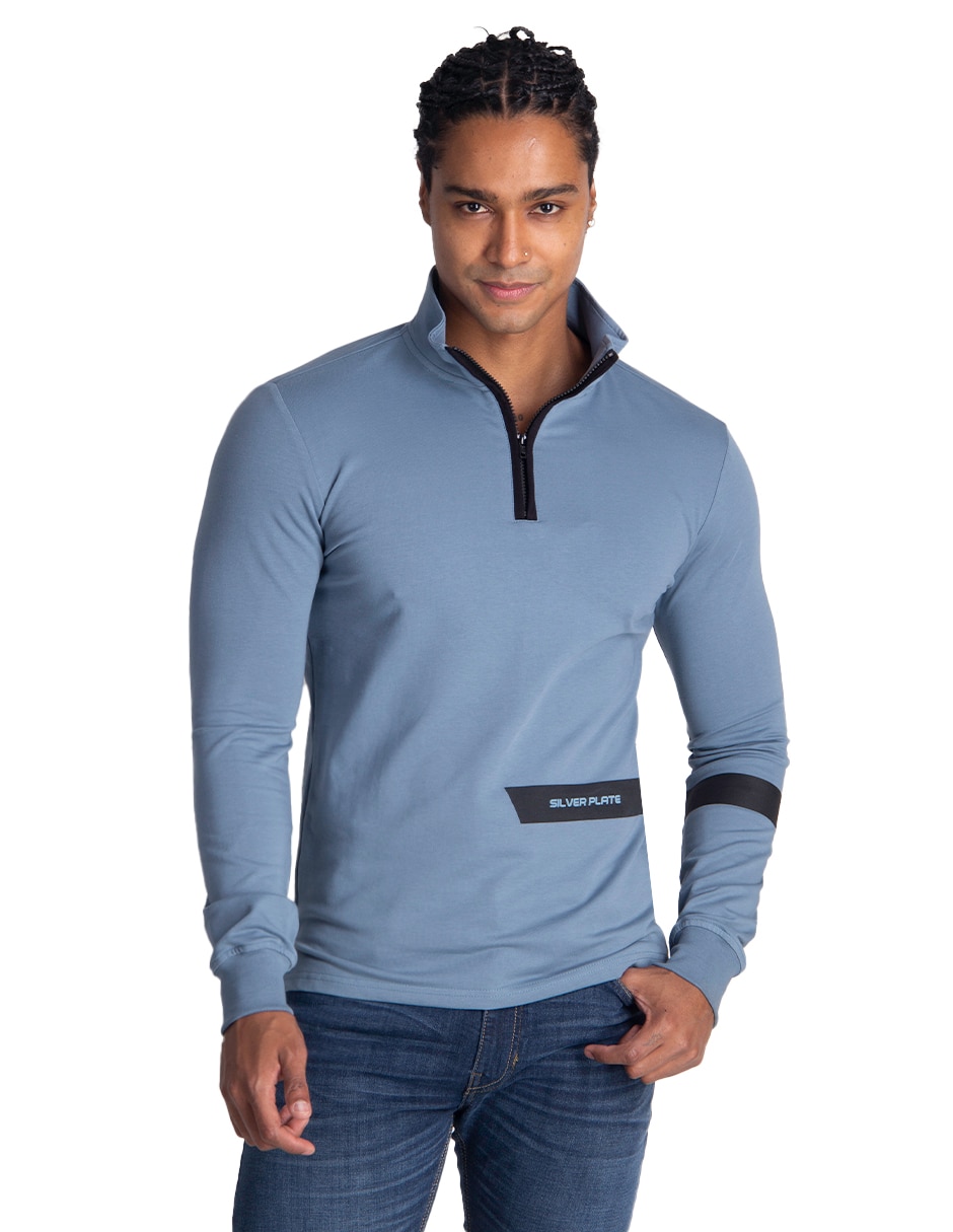 Playera manga larga cuello alto para hombre Playera manga larga cuello alto para hombre
