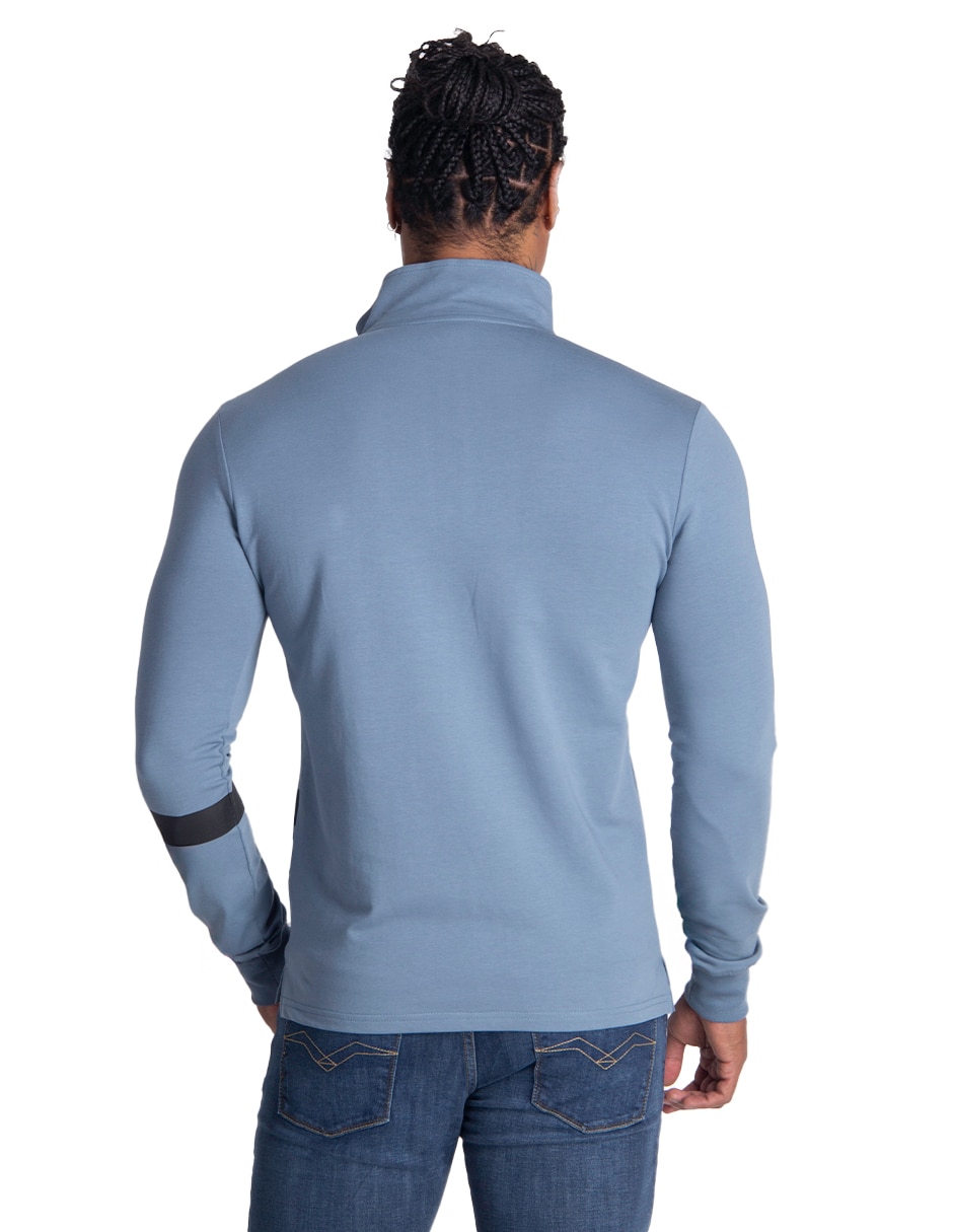 Playera manga larga cuello alto para hombre 4