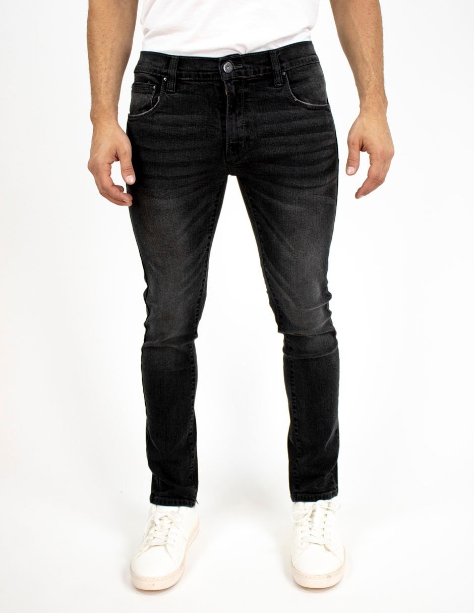 Jeans slim deslavado para hombre
