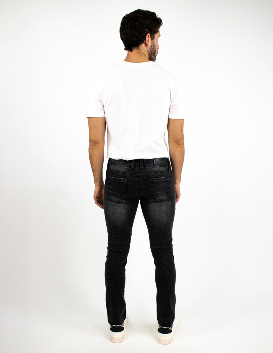 Jeans slim deslavado para hombre 2