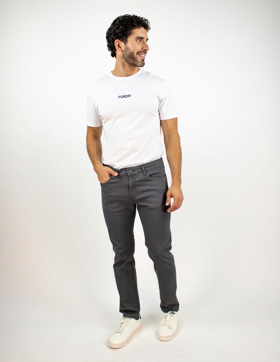 Pantalón casual slim de algodón para hombre 3