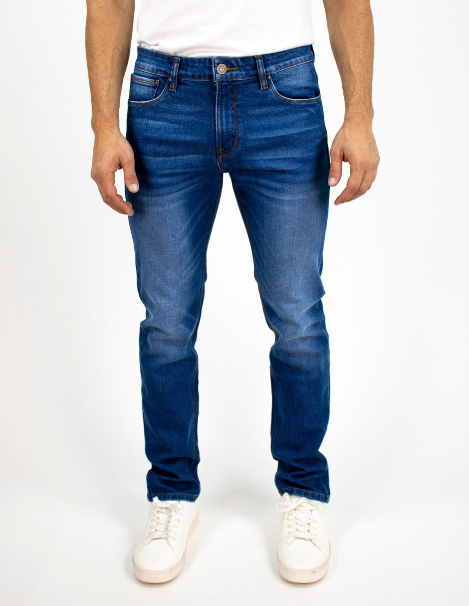 Jeans skinny deslavado para hombre Jeans skinny deslavado para hombre