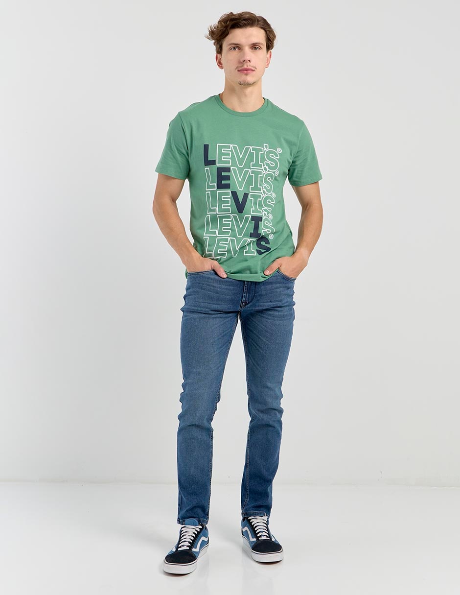 Jeans skinny lavado stone wash para hombre 3