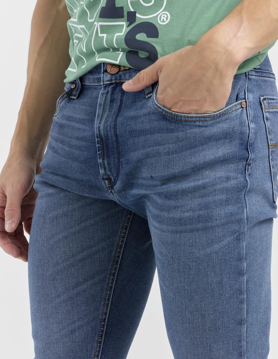 Jeans skinny lavado stone wash para hombre 4