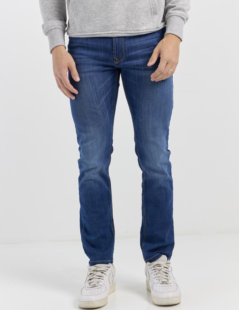 Jeans skinny lavado stone wash para hombre