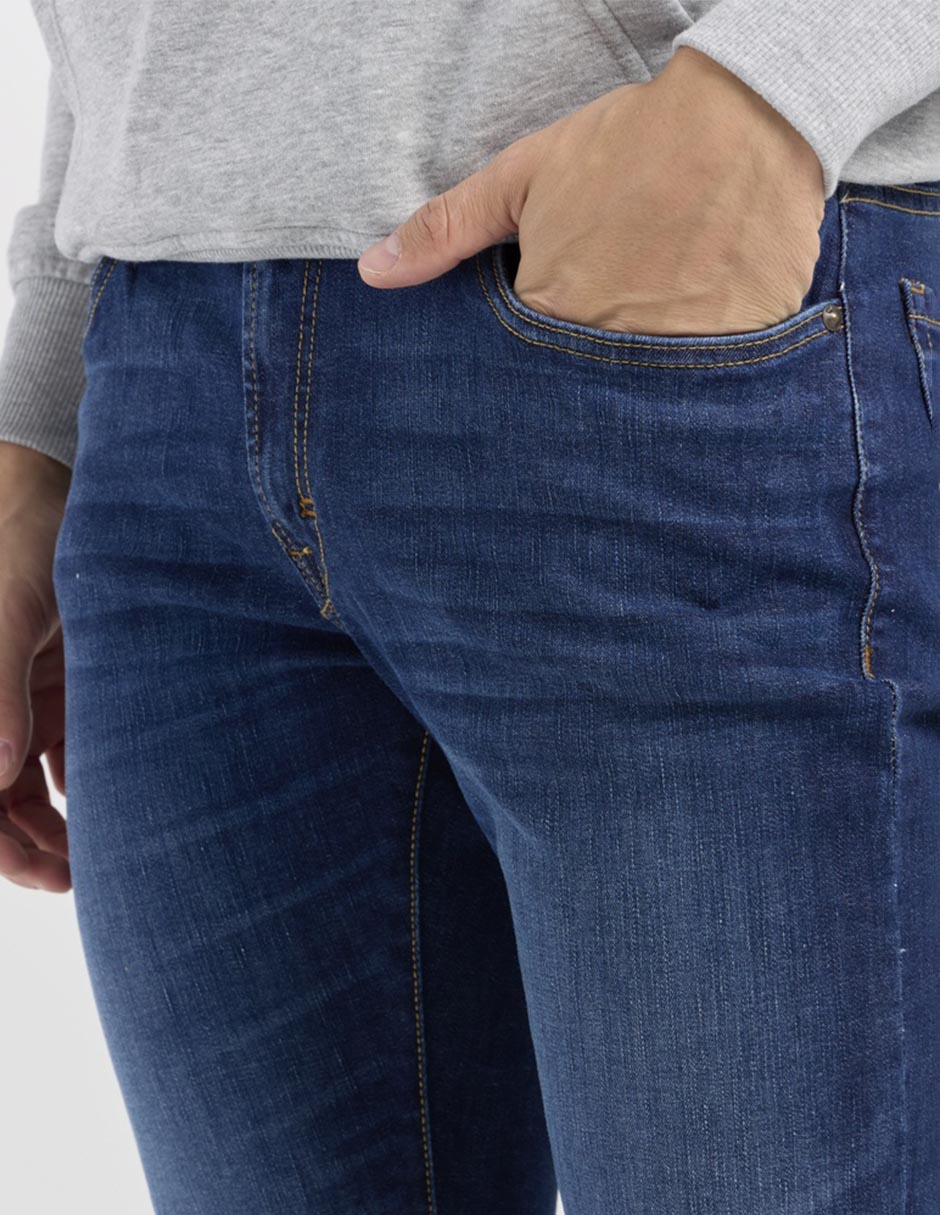 Jeans skinny lavado stone wash para hombre 4
