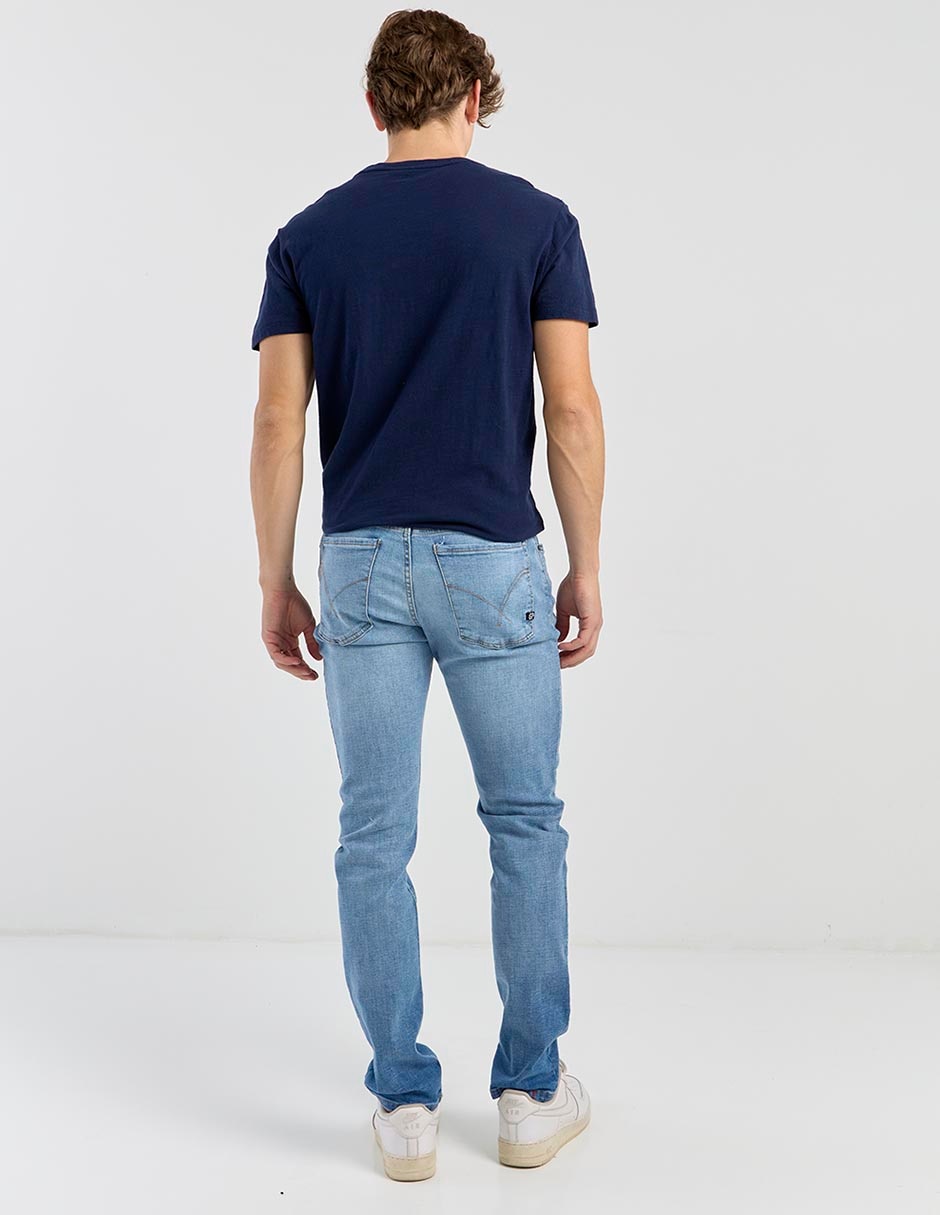 Jeans skinny lavado stone wash para hombre 2