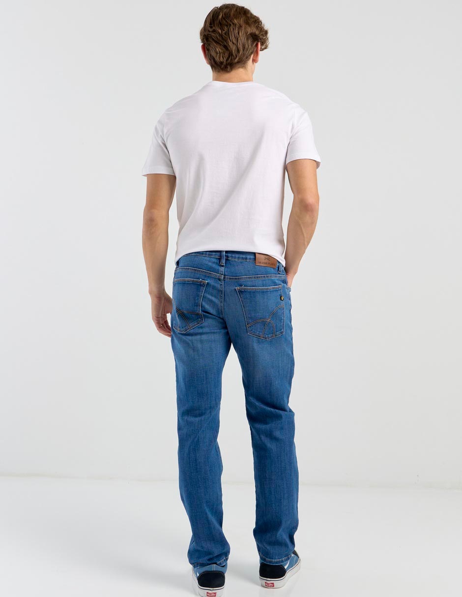 Jeans slim lavado stone wash para hombre 2