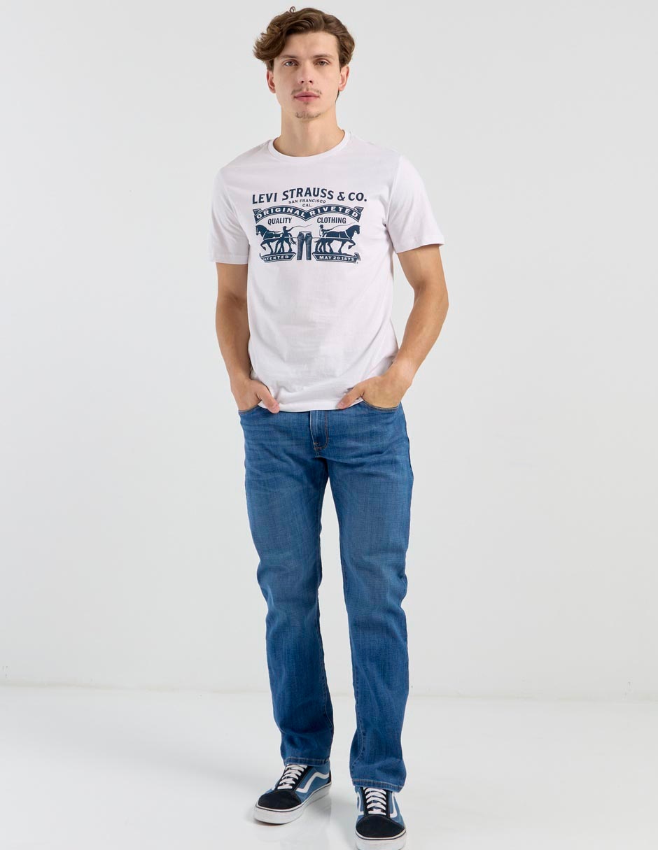 Jeans slim lavado stone wash para hombre 3