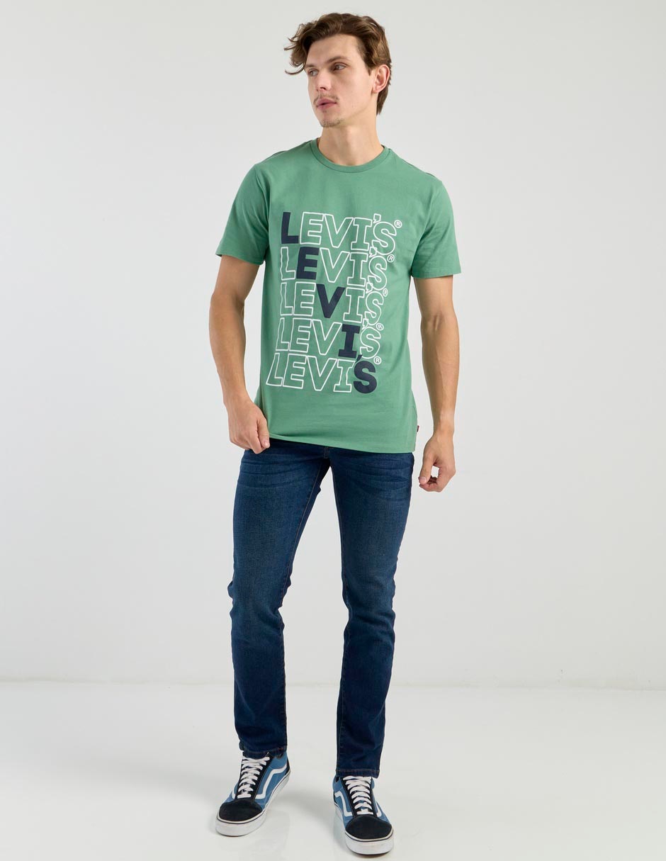 Jeans skinny lavado stone wash para hombre 3