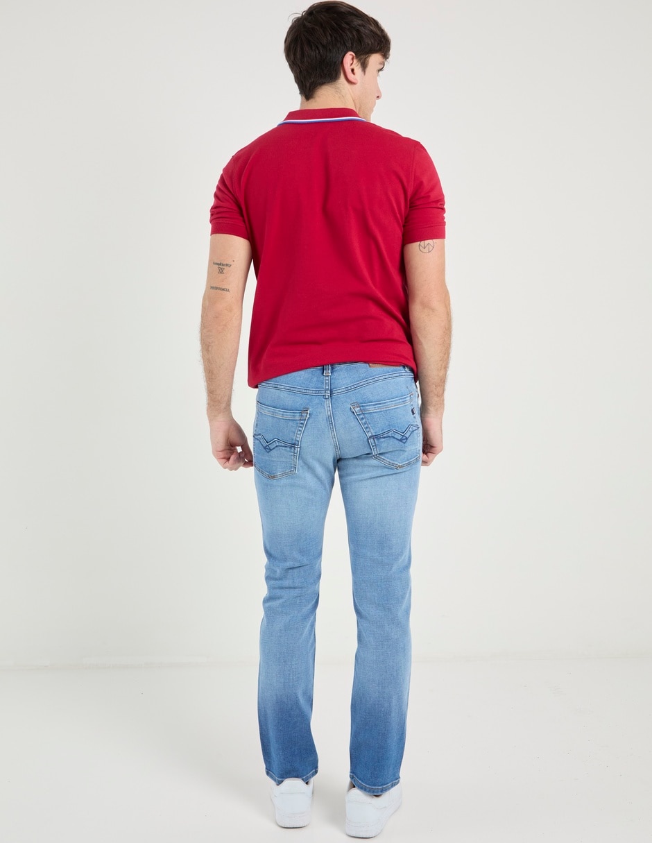 Jeans slim deslavado para hombre 2