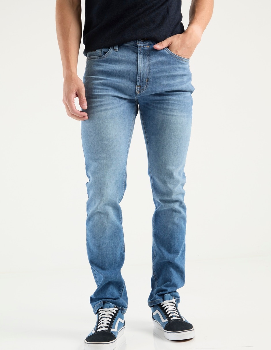 Jeans straight lavado stone wash para hombre Jeans straight lavado stone wash para hombre