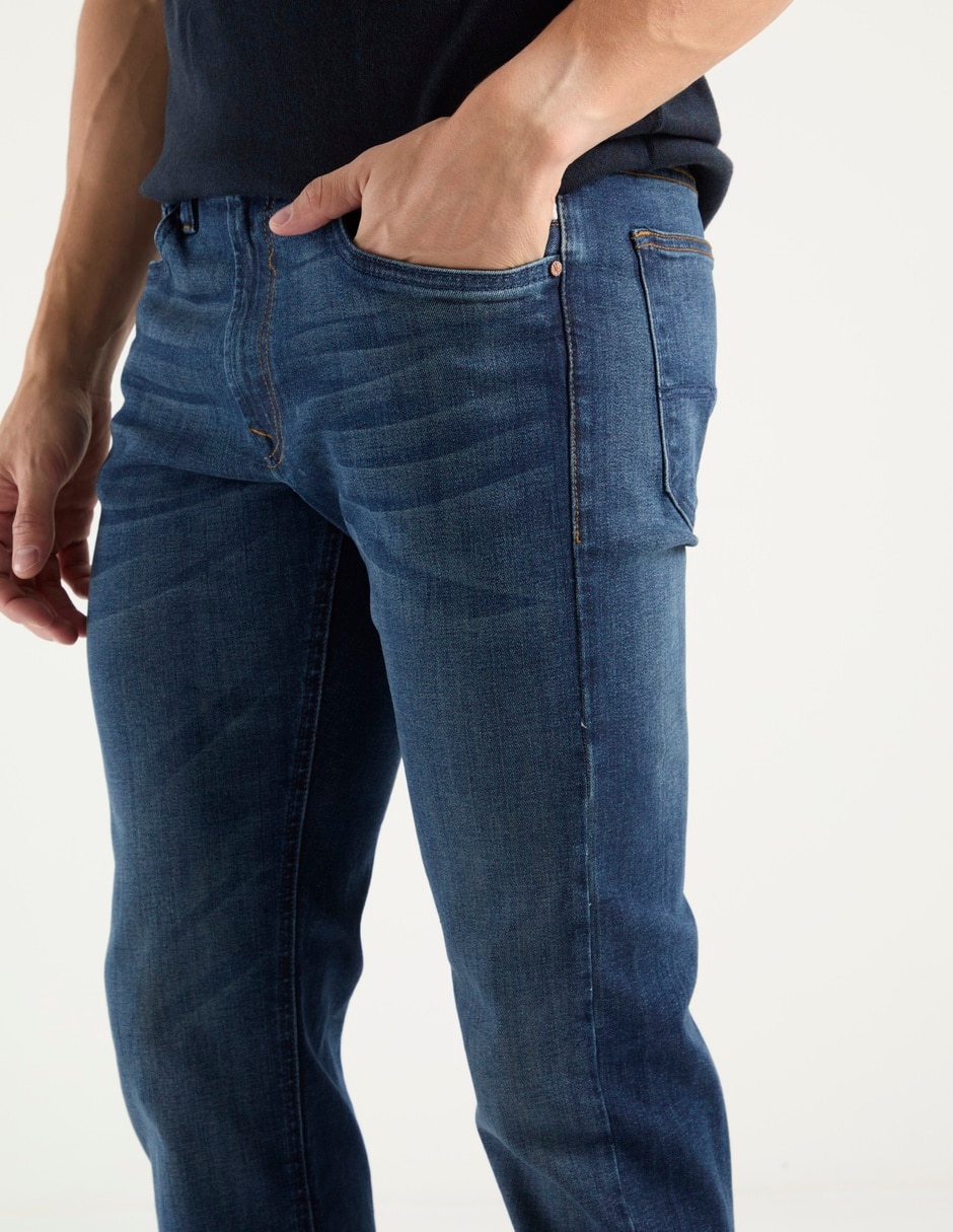 Jeans boot lavado stone wash para hombre 4