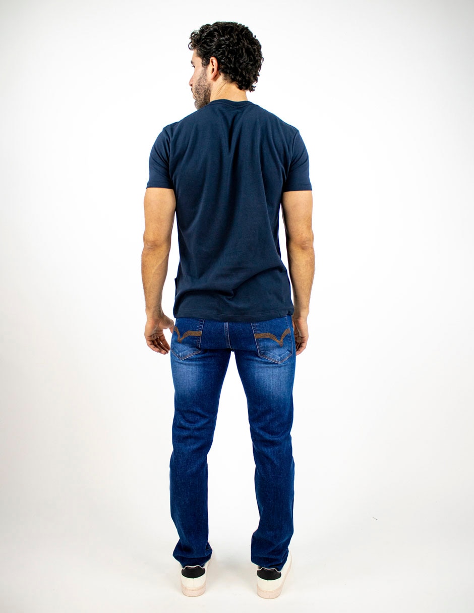 PLAYERA PRINTED FUROR, G, AZUL MARINO