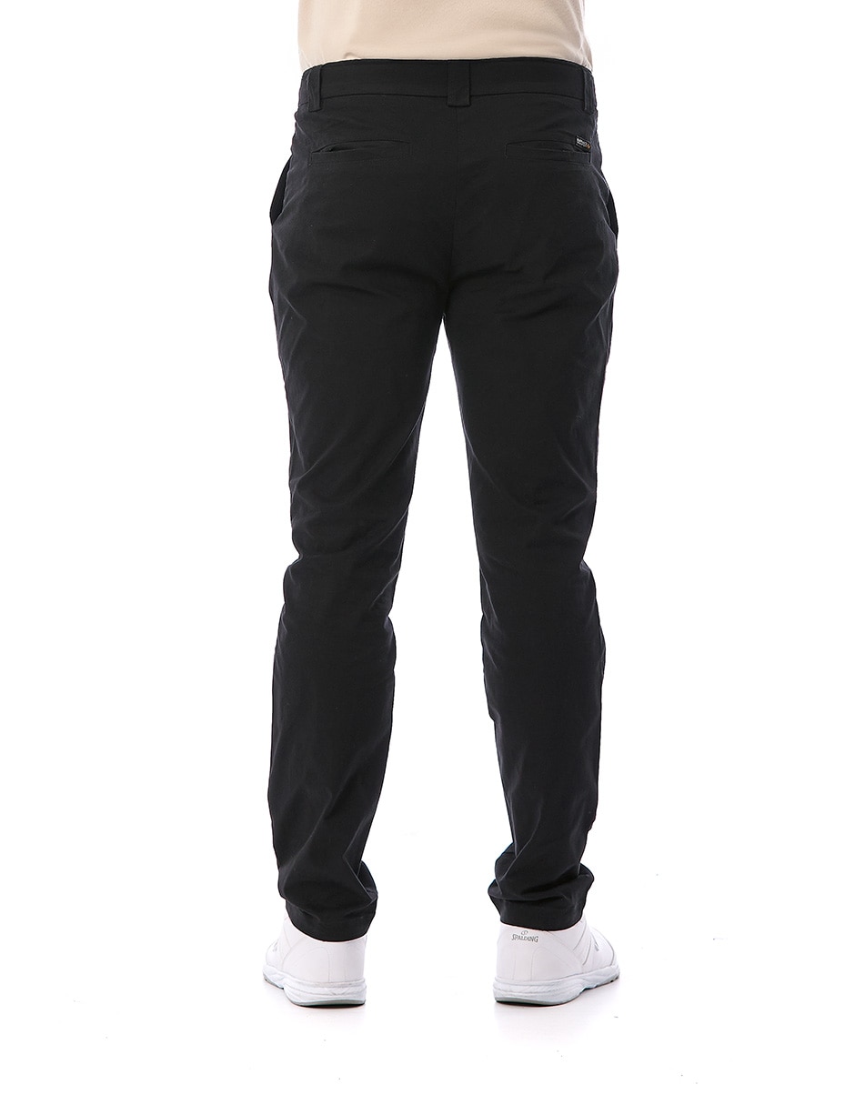 Pantalón chino regular de gabardina para hombre 4