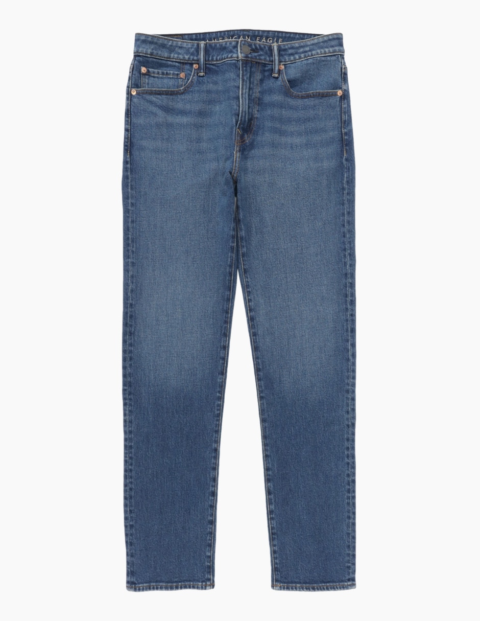 Jeans straight lavado whisker para hombre 2