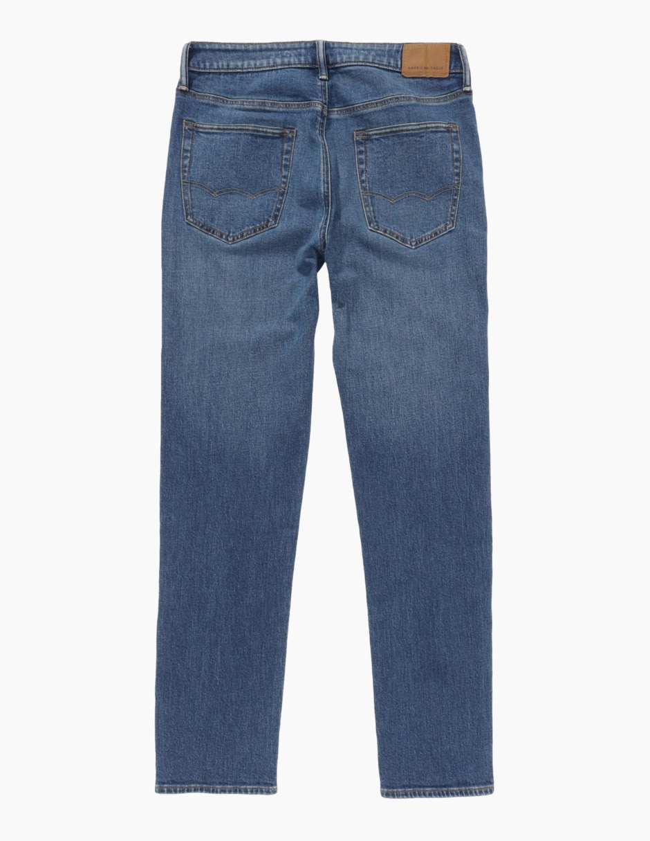 Jeans straight lavado whisker para hombre 3